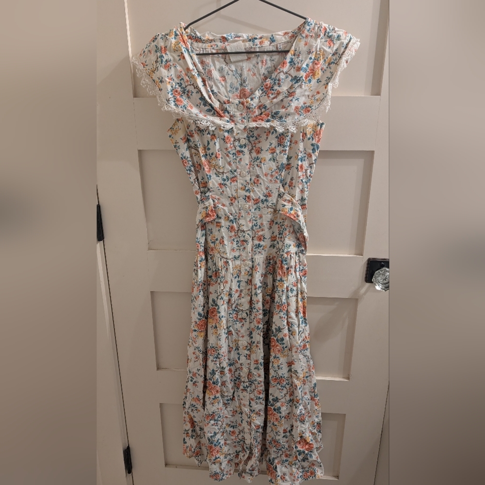 Vintage 80s Benson & Smith Women's Floral Dress
